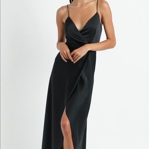 SHOWPO: Black Satin Dress Brand New w/ Tags